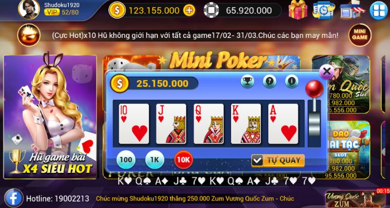 Những quy luật Mini Poker Nohu88 bạn cần nắm rõ